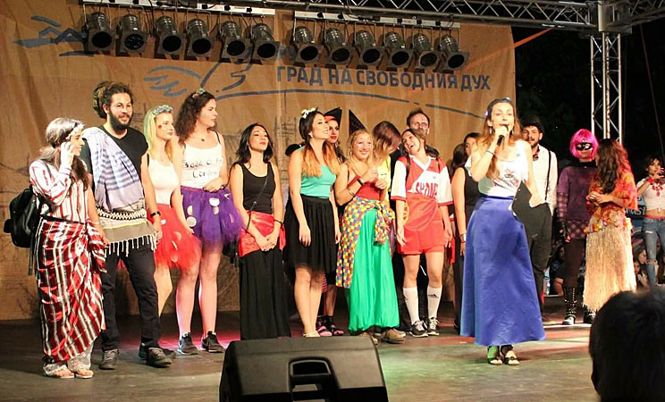 Volunteers at a Carnival Performance in Bulgaria